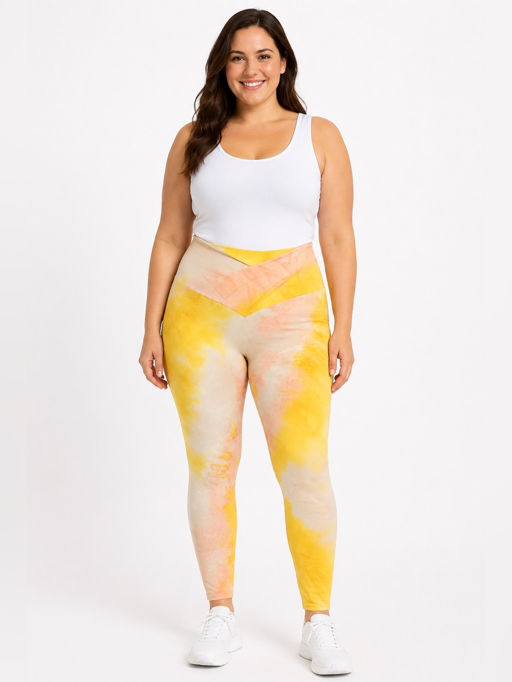 Noireblanc Sahara Criss-Cross Scrunch Leggings Yellow L